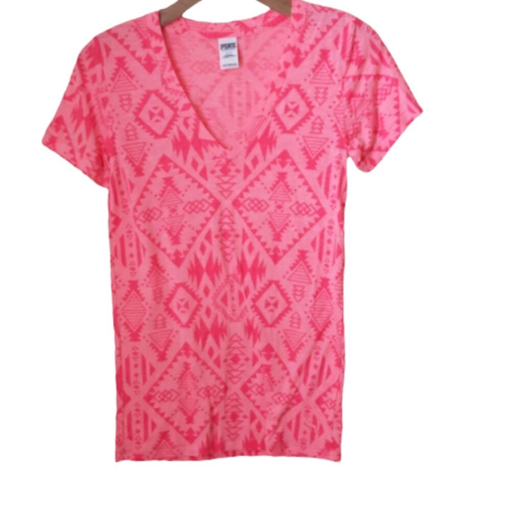 2 FOR $5 SALE Pink Victoria's Secret Short Sleeve Coral   Sleepshirt  Size Small